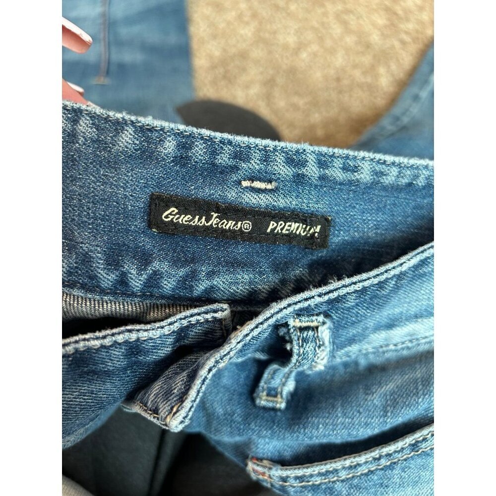 Vintage Y2K GUESS Jeans low rise square front pockets SZ 28" straight leg - Picture 7 of 9
